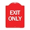 Signmission Designer Series Sign-Exit Only, Red & White Aluminum Architectural Sign, 18" H, 24" L, RW-1824-24471 A-DES-RW-1824-24471 - alternate 1